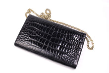 LOEWE black crocodile skin pochette