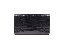 LOEWE black crocodile skin pochette