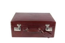 LOEWE burgundy leather travel briefcase