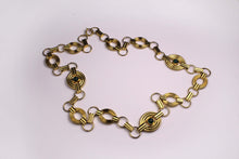 LOEWE oval links green cabochon necklace