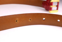 LOEWE ruby red crocodile belt