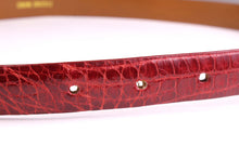 LOEWE ruby red crocodile belt