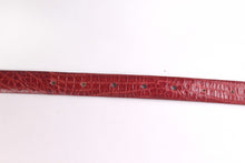 LOEWE ruby red crocodile belt