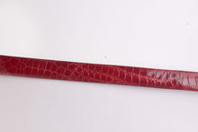 LOEWE ruby red crocodile belt