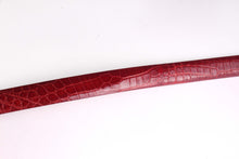 LOEWE ruby red crocodile belt