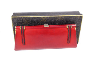 LOEWE red leather clutch