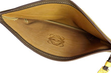 LOEWE beige suede pochette bag