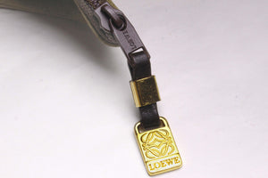 LOEWE beige suede pochette bag