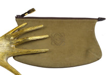 LOEWE beige suede pochette bag