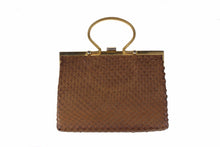 LOEWE tiny brown snakeskin clutch