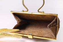 LOEWE tiny brown snakeskin clutch