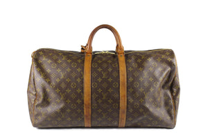 LOUIS VUITTON Keepall 55 monogram canvas travel bag