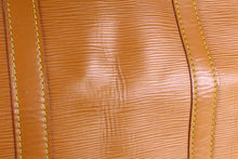 LOUIS VUITTON Keepall 55 Epi cognac brown leather travel bag