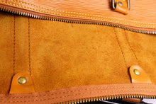 LOUIS VUITTON Keepall 55 Epi cognac brown leather travel bag