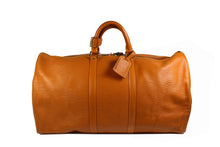 LOUIS VUITTON Keepall 55 Epi cognac brown leather travel bag