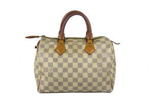 LOUIS VUITTON Speedy 25 Damier Azur canvas bag