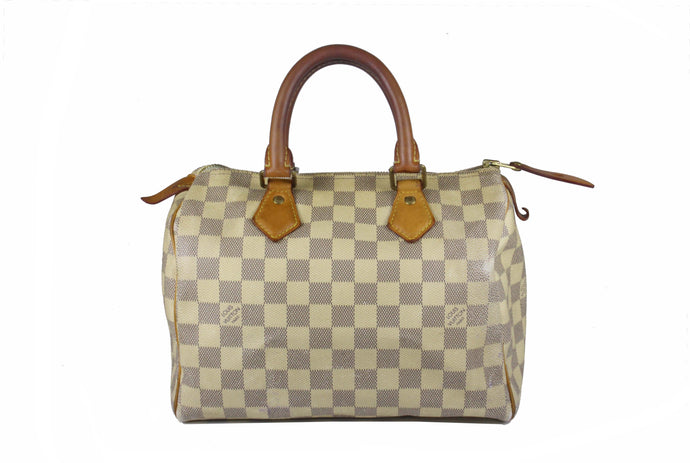 LOUIS VUITTON Speedy 25 Damier Azur canvas bag