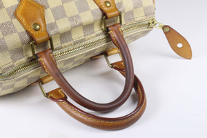 LOUIS VUITTON Speedy 25 Damier Azur canvas bag