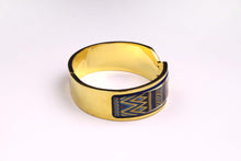 M. FREY Wien 24-carat fired enamel bangle