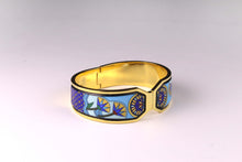 M. FREY Wien 24-carat fired enamel bangle