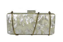 Marbre white vanity purse cluth