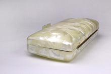 Marbre white vanity purse cluth