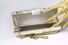 Marbre white vanity purse cluth