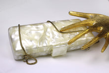 Marbre white vanity purse cluth