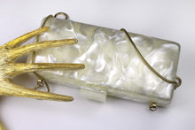 Marbre white vanity purse cluth