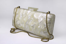 Marbre white vanity purse cluth