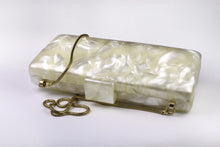 Marbre white vanity purse cluth