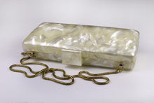 Marbre white vanity purse cluth