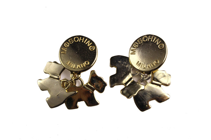 MOSCHINO pair of dogs earrings