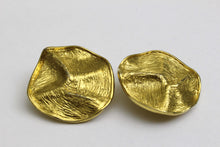 YVES SAINT LAURENT wrinkled gold earrings