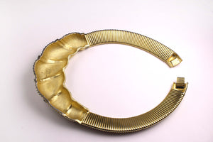 NINA RICCI tubogas clear rhinestone necklace