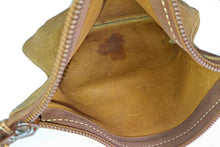 LOEWE beige suede small pochette bag