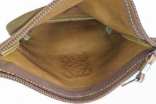 LOEWE beige suede small pochette bag
