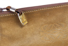 LOEWE beige suede small pochette bag