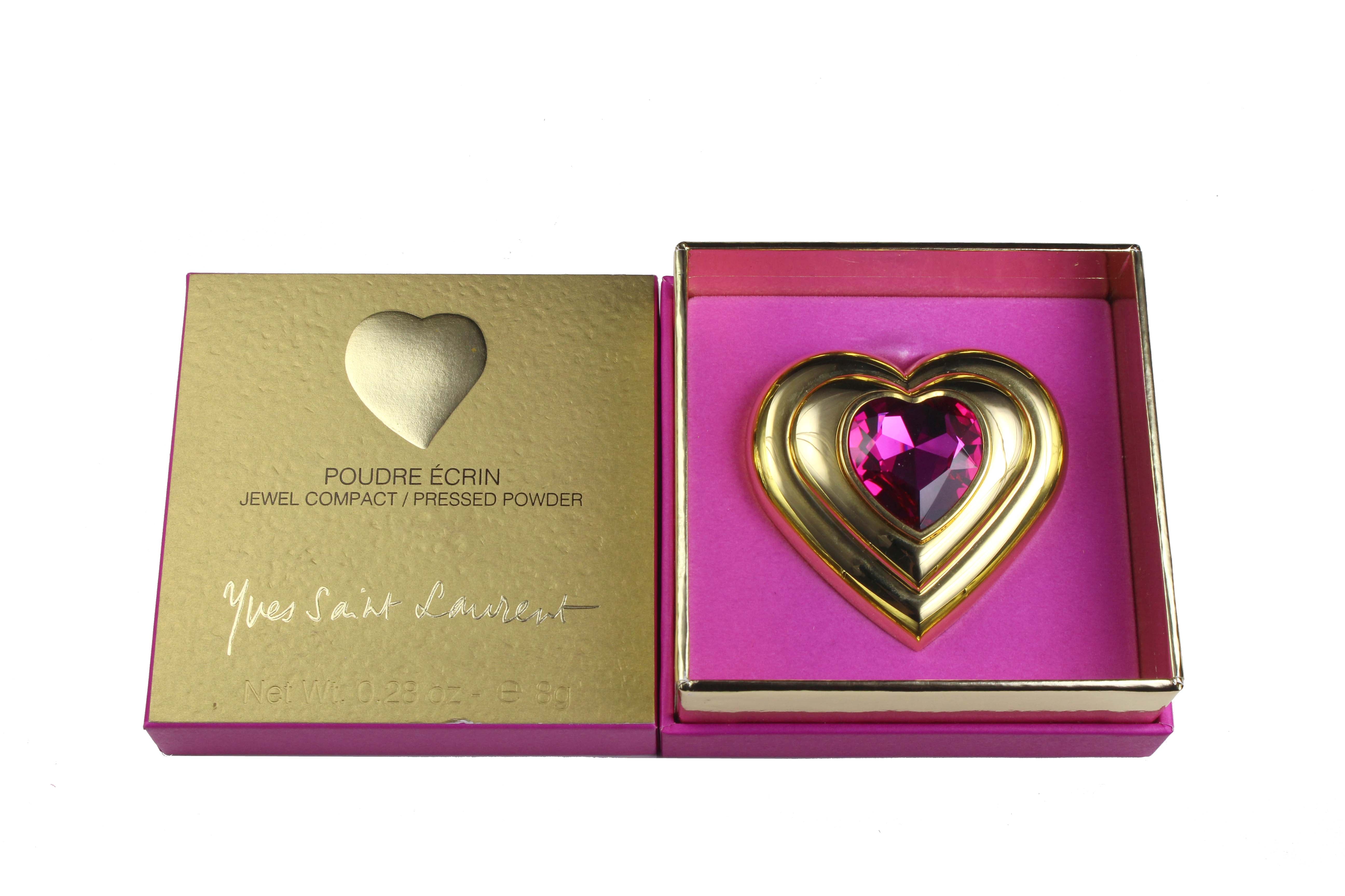 YVES SAINT LAURENT heart jewel powder compact case – Vintage Carwen