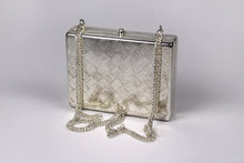 RODO silver clutch box purse