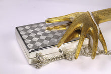 RODO silver clutch box purse