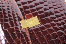 SCILPRA brown crocodrile skin executive briefcase
