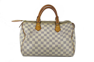 LOUIS VUITTON Speedy 30 Damier Azur canvas bag