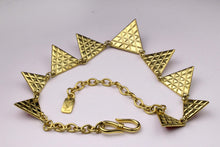 YVES SAINT LAURENT red resin triangle necklace