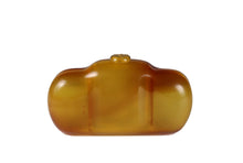 Vintage amber bakelite vanity purse bag