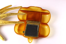 Vintage amber bakelite vanity purse bag