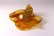 Vintage amber bakelite vanity purse bag