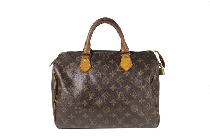 LOUIS VUITTON Speedy 30 brown monogram canvas bag