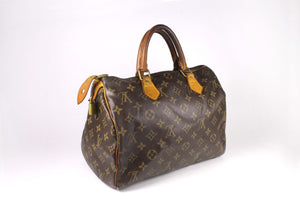 LOUIS VUITTON Speedy 30 brown monogram canvas bag