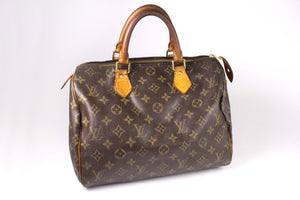 LOUIS VUITTON Speedy 30 brown monogram canvas bag